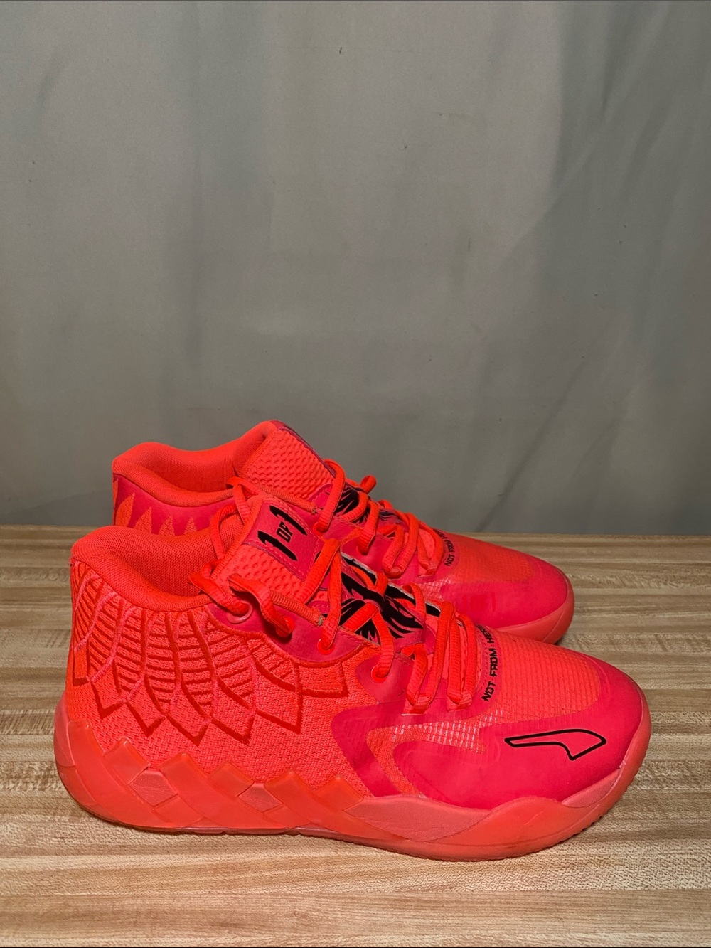 Puma Mb.01 Melo Red Blast Fiery Red Not From Here Basketball Gym Shoes Men 10.5